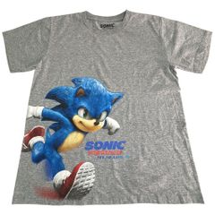 ソニックTシャツ グレー XL ビックプリント オーバーシルエット sega 