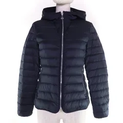 美品☆MONCLER モンクレール TAKAROA キッズ（大人OK）ロゴワッペン・フード付 ダウンジャケット ネイビー 14 anni 164cm 正規品 レディース