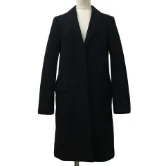 B&Y ユナイテッドアローズ BEAUTY&YOUTH ビューティー&ユース コート チェスター シングル ウール 比翼仕立て センターベント 長袖 S 黒 ブラック