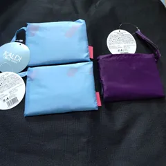 ☆カルディ　エコバッグ2種類　3点セット（シアーブルー/プラム）☆