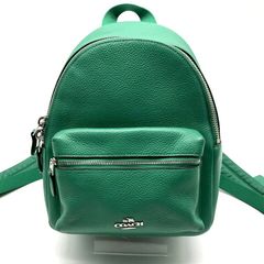 希少 COACH コーチ リュック グリーン ペプルドレザー 30550 - メルカリ
