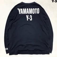 Y-3 / Yohji Yamamoto × adidas ロングスリーブTシャツ 長袖カットソー ロンT ロゴプリント Lサイズ ブラック 黒 ワイスリー ヨウジヤマモト アディダスのサムネイル