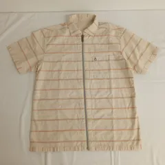 Hush puppies(ハッシュパピー)リバーシブルシャツジャケットボーダー柄ジップアップ　メンズMサイズ　A2OM4-8のサムネイル
