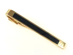 ダンヒル　dunhill　dロゴ　ネクタイピン　ブラック×ゴールドカラー　送料無料