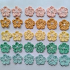 手編み かぎ針編み レース編み モチーフ 紫陽花 ハンドメイド