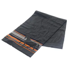 HERMES (エルメス) ストール 馬ロゴ 黒 カシミア×シルクのサムネイル
