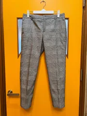 Y【Y5-79】◇ 23区　40サイズ　パンツ　白色×黒色　グレンチェック柄のサムネイル