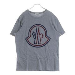 極美品 モンクレール ロゴ Tシャツ グレー XL ジャパンタグ 4S262 