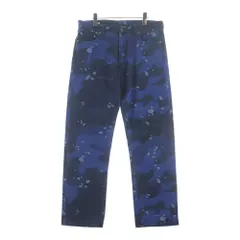 OFF-WHITE (オフホワイト) 22AW CAMO SKATE JEANS カモ柄 スケート マルチポケット ジップアップ ストレート デニム パンツ インディゴ OMYA138F22DEN001のサムネイル
