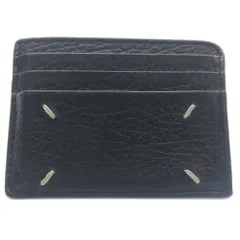 Maison Margiela (メゾンマルジェラ) 4ステッチ カードケース ブラック レザー SA3VX0007