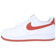 NIKE (ナイキ) AIR FORCE 1 '07 FJ4146-106 エアフォース1 ローカットスニーカー ホワイト/レッド US8.5/26.5cm