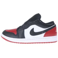 NIKE (ナイキ) AIR JORDAN 1 LOW 553558-161 エアジョーダン1 ローカットスニーカー US8.5/26.5cm ホワイト/ブラック/レッド