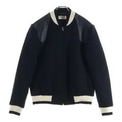 SAINT LAURENT PARIS (サンローランパリ) ショルダーレザー切り替え ジップアップテディジャケット スタジャン ブラック 583970 Y180Wのサムネイル