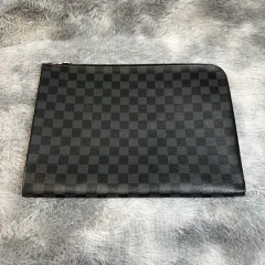 リエル中古ブランド ルイヴィトン ダミエ ポシェットジュール クラッチバッグ