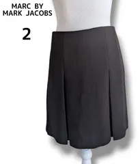 MARC BY MARC JACOBS ボックスプリーツ ミニスカート 春夏 ひんやり 黒 ブラック 2のサムネイル