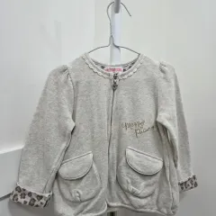 日本 110 メゾピアノ 女の子 レオパード ジップアップ アウター