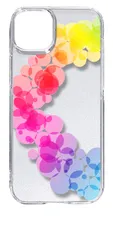 【新品未使用】iPhone15 Plus アイフォン15プラス クリア ハードケース レインボー サークル グラデーション スマホケース