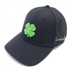 [초미품] 블랙 클로버 캡 블랙 × 그린 로고 자수 L / XL 골프웨어 BLACK CLOVER