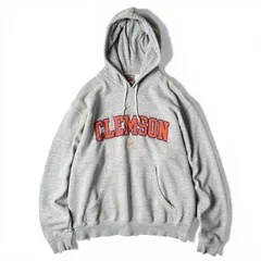 00s NIKE TEAM センター スウォッシュ カレッジ 刺繍 スウェット フード パーカー M / 00年代 ナイキ トレーナー スウッシュ