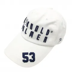 アーノルドパーマー キャップ 白×ネイビー ロゴ刺しゅう 57㎝-59㎝   ゴルフウェア Arnold Palmer