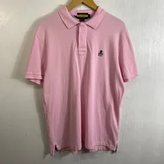 RUGBY RALPH LAUREN ラグビー ラルフローレン ポロシャツ 半袖 ワンポイント 髑髏 スカル 刺繍 メンズ Y2K コットン ピンク Ｌ D417のサムネイル