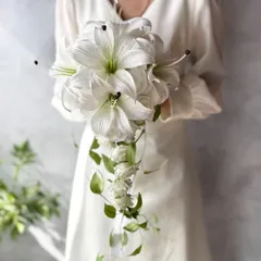 カサブランカキャスケードブーケ☆ブートニア