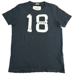 Abercrombie & Fitch アバクロンビーアンドフィッチ ナンバリングＴシャツ ブラック(メンズ L)中古 古着 X9075