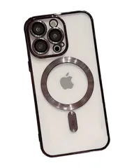 ストラップホール付き 黄ばみなし 耐衝撃 Qi充電 TPU マグセーフ対応 スマホケース クリア メタリックカラー カバー ワイアレス充電対応 ケース アイフォン13プロマックス 6.7インチ iPhone13プロマックス iPhone13promax mag