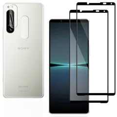 Sony Xperia 【2+2枚入り】対応 5 IV SO-54C 用のスクリーン保護ガラスフィルム 2枚 + 2枚 FOR SOG09/SO-54C 用のカメラ 強化ガラス FOR Sony Xperia 5 IV SOG09 用のガラスフィルム 液晶保護