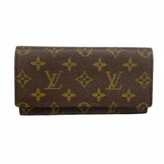 【6dc2719-k】ルイヴィトン 長財布 モノグラム ポルトカルトクレディ円 M61818 ブラウン【中古】レディース