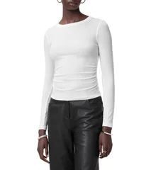 オールセインツ レディース トップス シャツ Tシャツ AllSaints Bec Long Sleeve Tee Optic White ホワイトのサムネイル