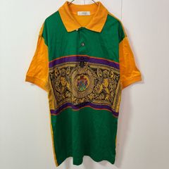 希少デザイン】総柄ポロシャツ ジャングル イエローグリーン 4XL 