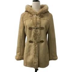 エニィスィス エニシス anySiS by kumikyoku sis コート フェイクムートン ダッフル フード ファー 長袖 2 ベージュ