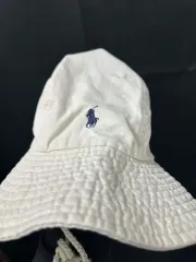 ポロ ラルフローレン 白 バケットハット（汚れあり）
