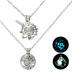 【新品】 [jupica] 暗闇で光る ネックレス 夜光 蓄光 ペンダント ファンタジー2点ペア ユニコーンの角 森 0