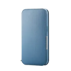 新品 エレコム iPhone 13/レザーケース/手帳型/NEUTZ/磁石付き/ブルー