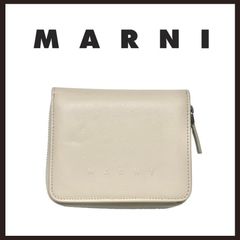 未使用MARNIマルニ レザー二つ折り財布 ホワイト 白 タグ付き - メルカリ