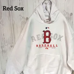 MLB フーディースウェットパーカー メジャーベースボール　USA野球　白　ホワイト Majestic マジェスティック　RED SOX　レッドソックス　スポーツ　ストリート　ユニセックス　男女兼用　25-3-120
