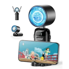 即納：【体感-30℃鋭い冷たさ&純正6000mAh大容量】ハンディファン 冷却プレート 静音15dB 小型扇風機 ハンディファン 強力 5way手持ち/首掛け/卓上/腰掛け/スマホスタンド USB充電式 携帯扇風機 冷風 手持ち扇風機 人気 ポータブルファ 0