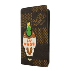 ★SALE【6ce6449-k】ルイヴィトン 長財布 ダミエ・ジャイアント/NIGOコラボ ポルトフォイユブラザ N60393 エベヌ【中古】メンズ