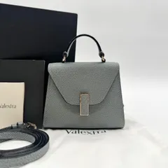 未使用級✨ Valextra ヴァレクストラ ショルダーバッグ イジィデ ミニ レザー パウダーブルー ハンドバッグ 2way ターンロックのサムネイル