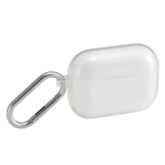新品 エレコム AirPods Pro 3 第3世代 2025年用 ソフトケース TPU素材 透明 カラビナ付き magsafe充電 ワイヤレス充電対応 クリア AVA-AP07UCCR