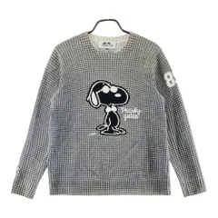 サイズ：5 PEARLY GATES パーリーゲイツ ×PEANUTS ニットセーター スヌーピー 総柄 グレー系 [240101668724] ゴルフウェア メンズ ストスト