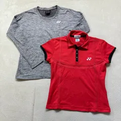【2点セット】【レディースMサイズ】YONEX ヨネックス 長袖 カットソー 半袖 ポロシャツ ハーフボタン ロゴ スポーツウェア テニス バドミントン ゴルフ