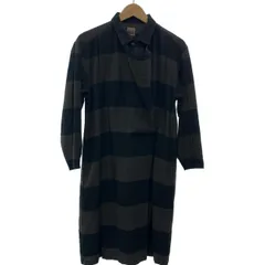 【中古】　MIYAKE DESIG STUDIO　ワンピース　長袖　レギュラーカラー　ボーダー　ドメスティック　古着　/2497のサムネイル