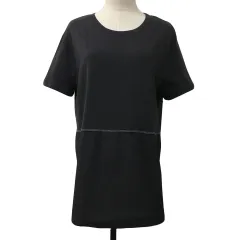 ザラ ZARA カットソー プルオーバー ラウンドネック 切替 無地 半袖 USA M グレー