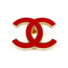 CHANEL シャネル ココマーク ブローチ 赤 管理番号：11272