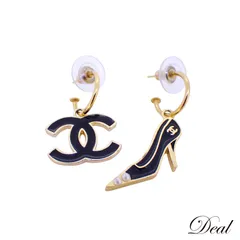 シャネル ココマーク パンプス モチーフ フェイクパール レディース ピアス