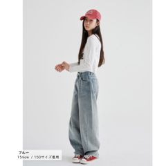 MINIROI 블루 데님 롱 팬츠 청바지 키즈 소녀 걸스 캐주얼 올 시즌 귀여운 한국 어린이 옷 120cm 130cm 140cm 150cm