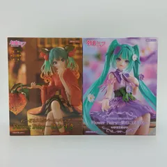 【未開封】初音ミク フィギュア 2体セット まとめ売り VOCALOID ボカロ フリュー FuRyu ぬーどるストッパーフィギュア Flower Fairy ほおずき 紫のコスモス 妖精 花 鬼灯 和風 和装 B-10-4